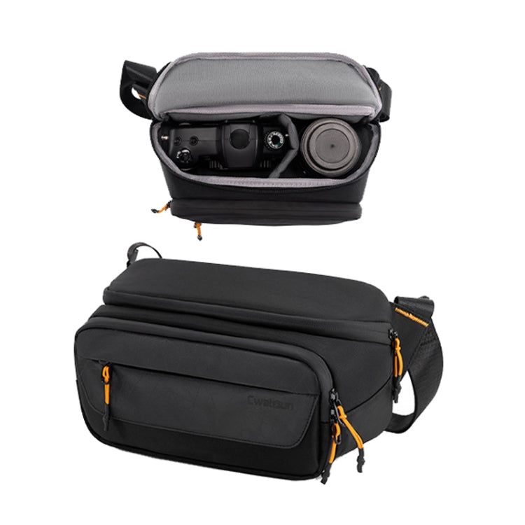 Cwatcun D133 Camera Chest Bag Multi-functional Handheld Slanting Cross Shoulder Camera Casual Bag, Color: Small Black by Cwatcun