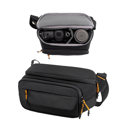 Cwatcun D133 Camera Chest Bag Multi-functional Handheld Slanting Cross Shoulder Camera Casual Bag, Color: Small Black by Cwatcun