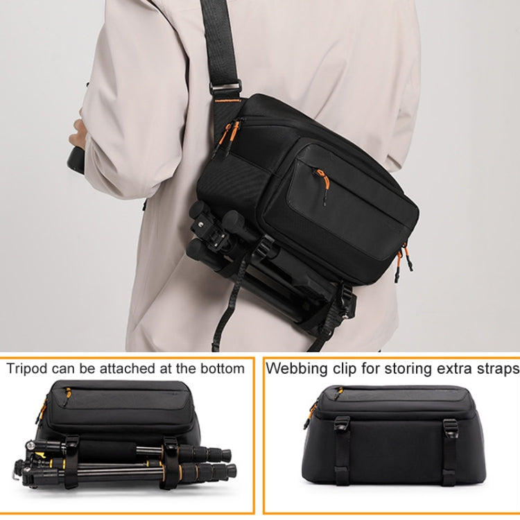 Cwatcun D133 Camera Chest Bag Multi-functional Handheld Slanting Cross Shoulder Camera Casual Bag, Color: Medium Black by Cwatcun