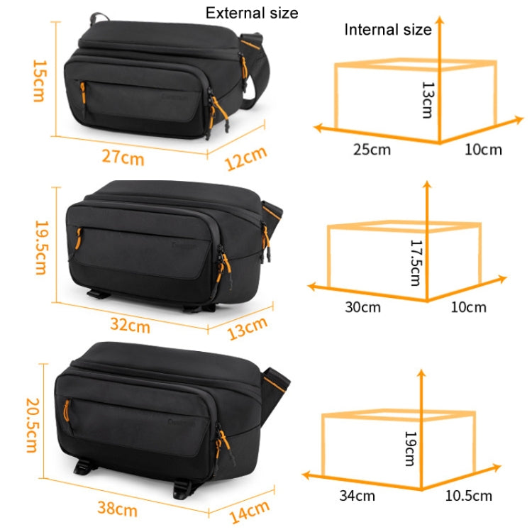 Cwatcun D133 Camera Chest Bag Multi-functional Handheld Slanting Cross Shoulder Camera Casual Bag, Color: Large Black by Cwatcun
