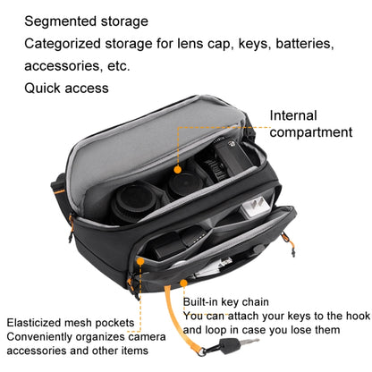 Cwatcun D133 Camera Chest Bag Multi-functional Handheld Slanting Cross Shoulder Camera Casual Bag, Color: Large Black by Cwatcun