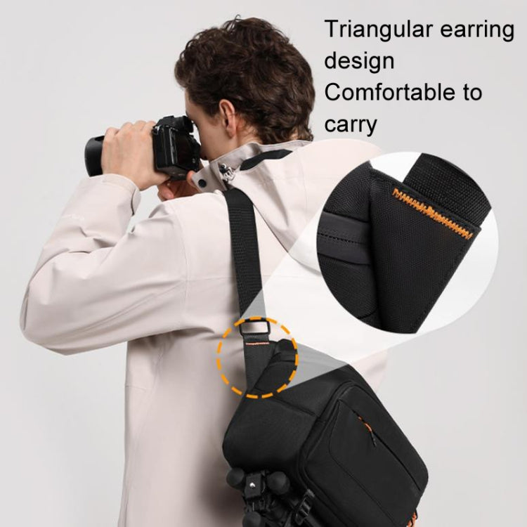 Cwatcun D133 Camera Chest Bag Multi-functional Handheld Slanting Cross Shoulder Camera Casual Bag, Color: Medium Black by Cwatcun