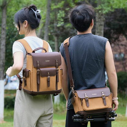 Cwatcun D127 Single Shoulder Vintage Waterproof Canvas Bag DSLR Camera Photo Bag by Cwatcun