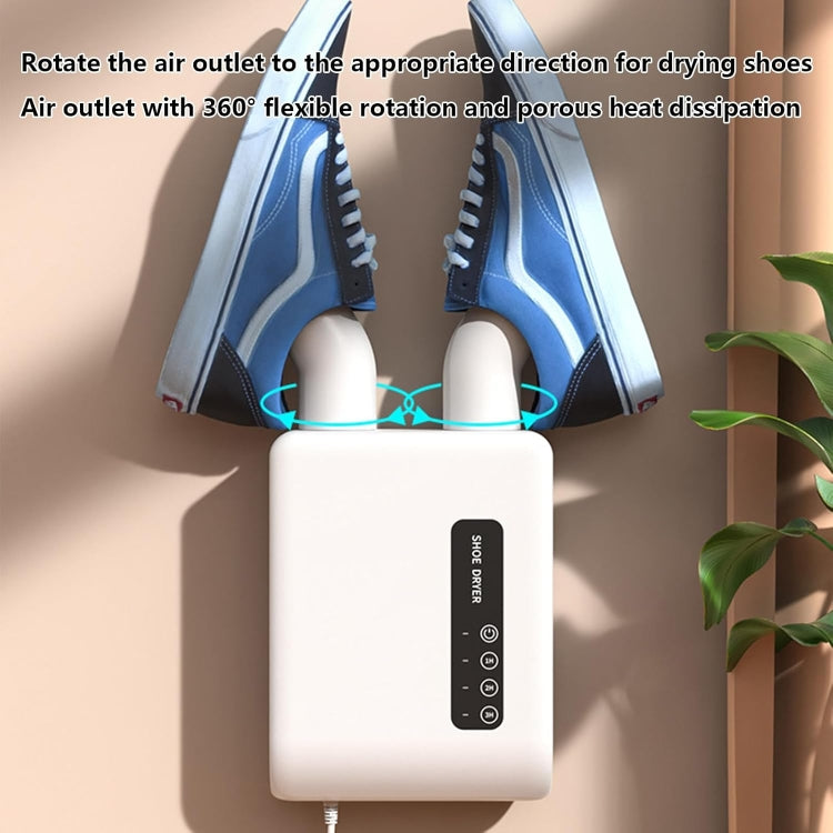 140W Boot Dryer Wall Mounted Shoes Warmer Heater, 3 Gear Timing, 360 Degree Rotating Air Outlet US Plug(White) by bashfashion