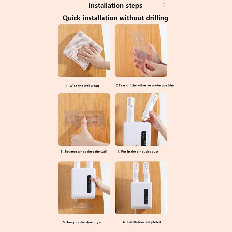 140W Boot Dryer Wall Mounted Shoes Warmer Heater, 3 Gear Timing, 360 Degree Rotating Air Outlet US Plug(Green) by bashfashion