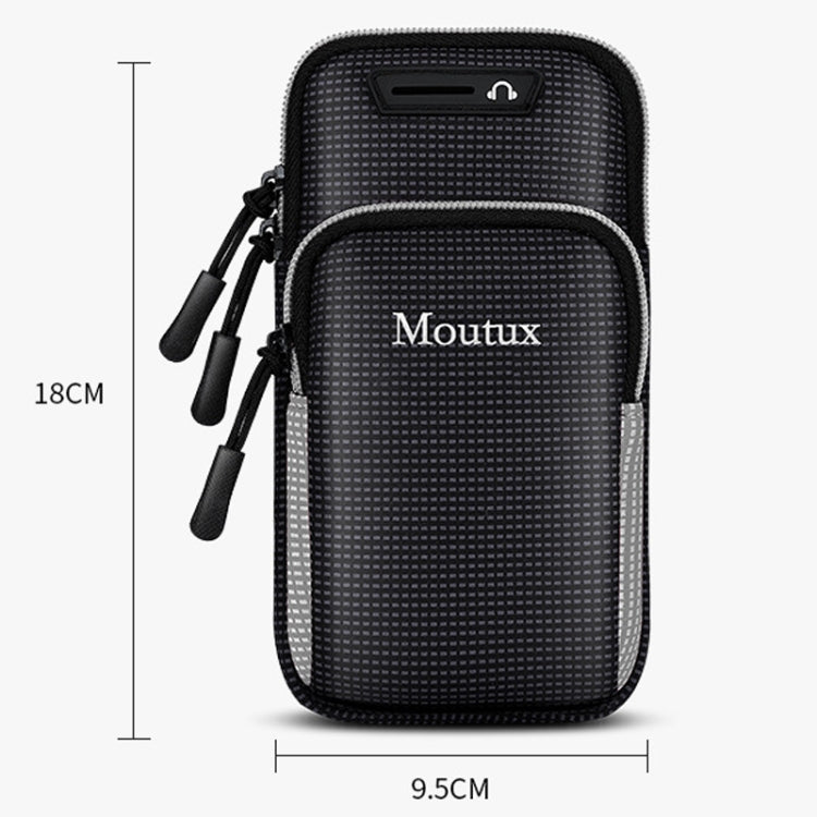 Moutux Outdoor Running Cell Phone Arm Bag Unisex Waterproof Sport Armband(Black) by Moutux