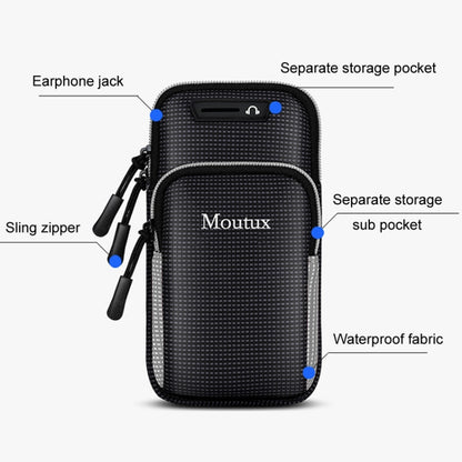Moutux Outdoor Running Cell Phone Arm Bag Unisex Waterproof Sport Armband(Black) by Moutux