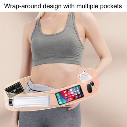 Small OUDU Outdoor Sports Portable Wrap-Around Waist Pack Unisex Cell Phone Bag(Light Gray) by OUDU