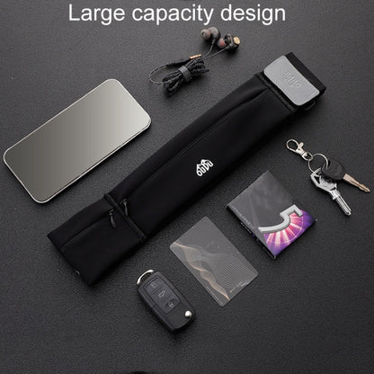 Large OUDU Outdoor Sports Portable Wrap-Around Waist Pack Unisex Cell Phone Bag(Light Gray) by OUDU