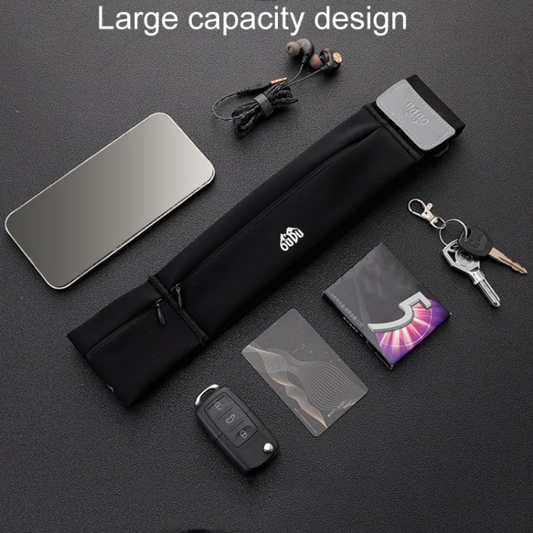 Small OUDU Outdoor Sports Portable Wrap-Around Waist Pack Unisex Cell Phone Bag(Black) by OUDU