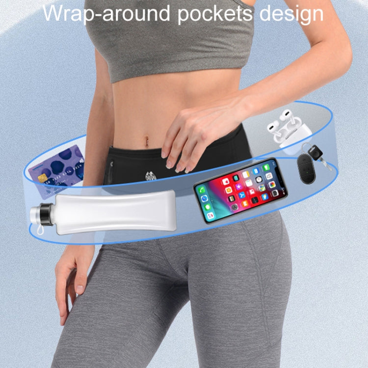 Large OUDU Outdoor Sports Wraparound Waist Pack Portable Water Bottle Bag(Hemp Black) by OUDU