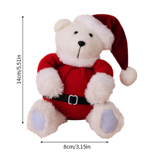 Plush Bear Doll Christmas Ornaments Cute Doll Decorations Christmas Children Gifts(Sitting Posture) by bashfashion