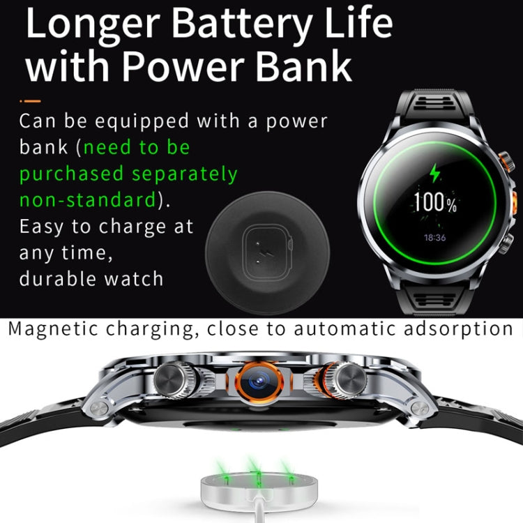 H18 Ultra-Thin Round Ball Screen 1.95 Inch Plug-In Phone Smart Watch 32G(Black) by bashfashion