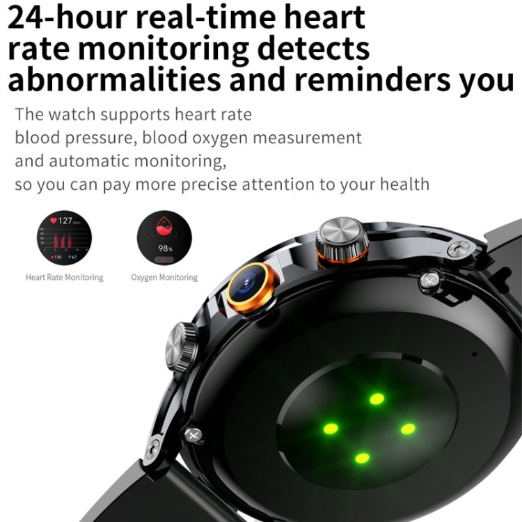 H18 Ultra-Thin Round Ball Screen 1.95 Inch Plug-In Phone Smart Watch 32G(Black) by bashfashion