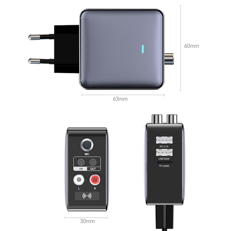 OMS-H6 Bluetooth 5.3 Adapter Wireless Audio Receiver And Transmitter EU Plug by bashfashion