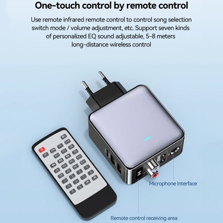 OMS-H6 Bluetooth 5.3 Adapter Wireless Audio Receiver And Transmitter EU Plug by bashfashion