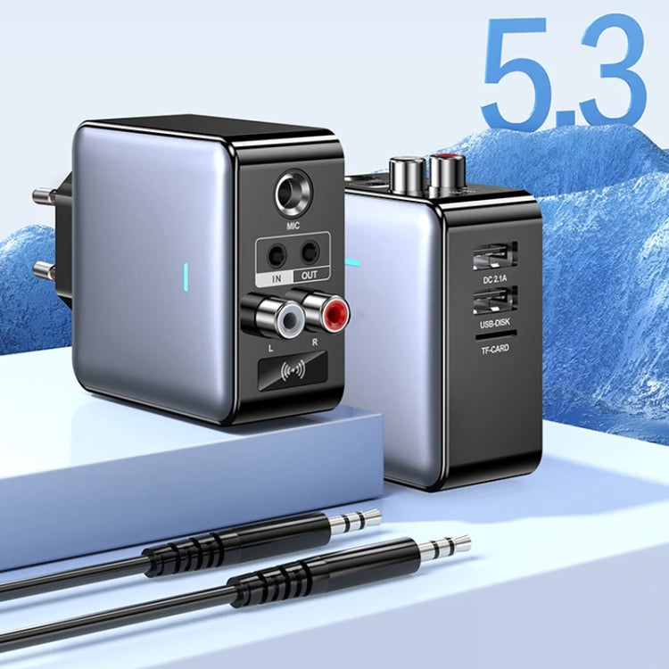 OMS-H6 Bluetooth 5.3 Adapter Wireless Audio Receiver And Transmitter EU Plug by bashfashion