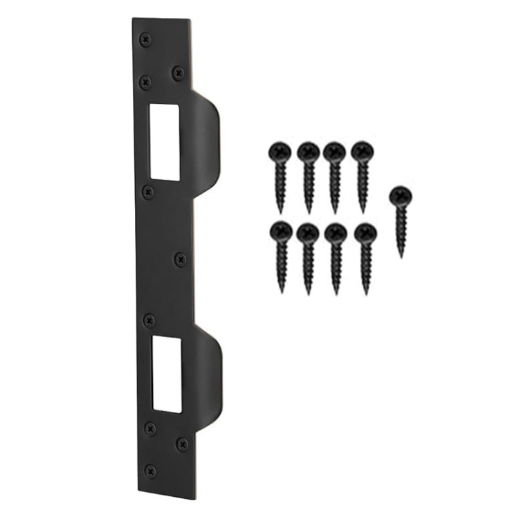 Heavy Duty Metal Latch Plate for Exterior Interior Door Double Hole Reinforcement Striker Plates(Black) by bashfashion