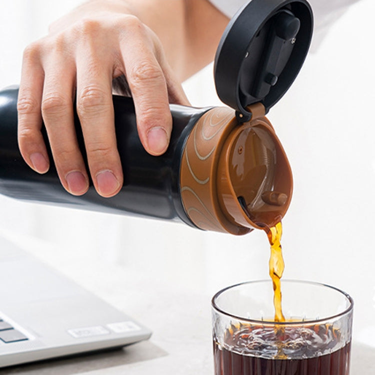 Portable Thermos Tea Brewer Coffee Filter Stainless Steel Carry-On French Press Kettle, Capacity: 320ml by bashfashion