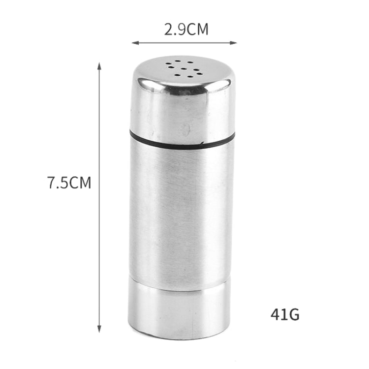 Stainless Steel Kitchen Spice Jar Outdoor BBQ Seasoning Bottle Pepper Sprinkle Jar(S-hole) by bashfashion
