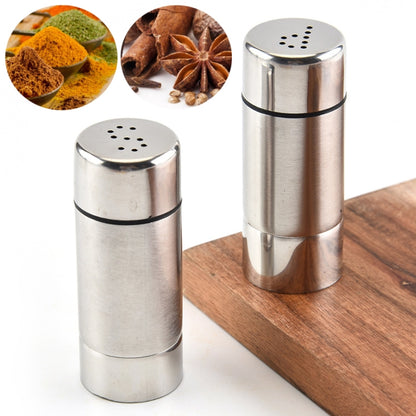 Stainless Steel Kitchen Spice Jar Outdoor BBQ Seasoning Bottle Pepper Sprinkle Jar(S-hole) by bashfashion