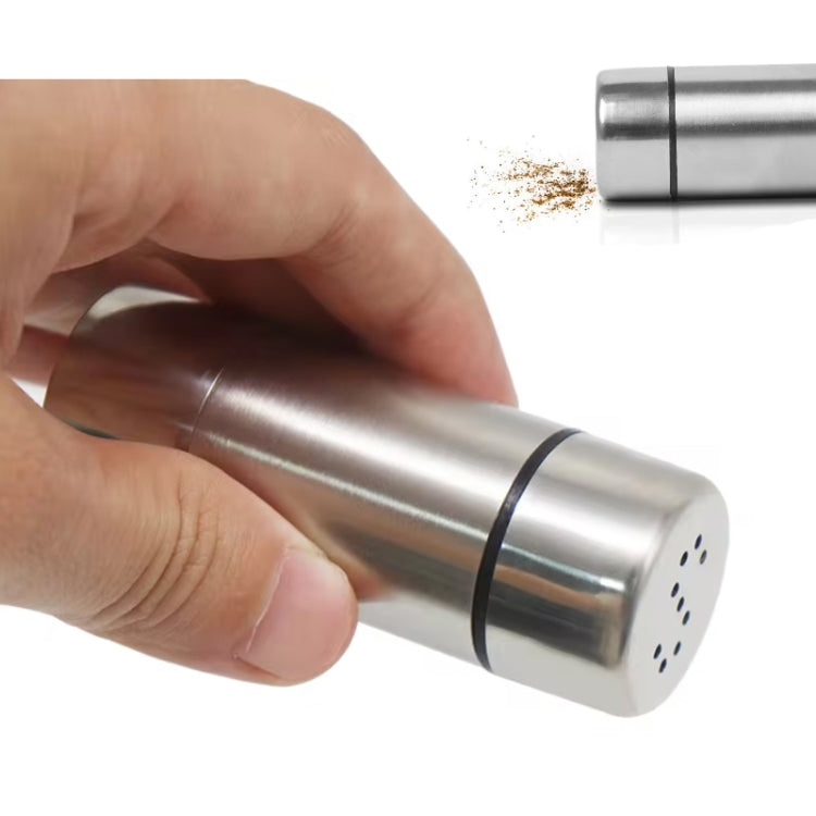 Stainless Steel Kitchen Spice Jar Outdoor BBQ Seasoning Bottle Pepper Sprinkle Jar(S-hole) by bashfashion
