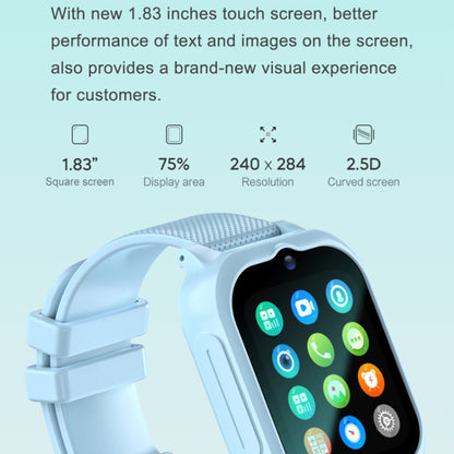 K26H 4G Kids Phone Watch With 1.83-inch Touch Screen Front Camera SOS GPS Location(Blue) by bashfashion