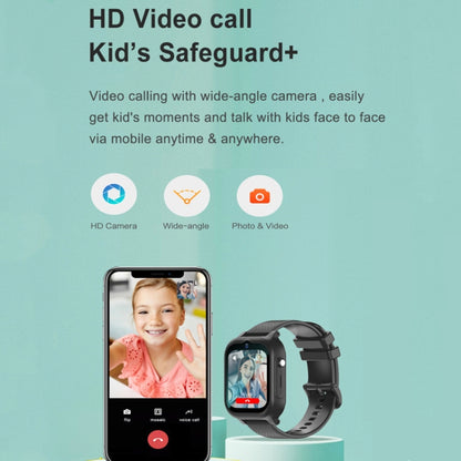 K26H 4G Kids Phone Watch With 1.83-inch Touch Screen Front Camera SOS GPS Location(Black) by bashfashion