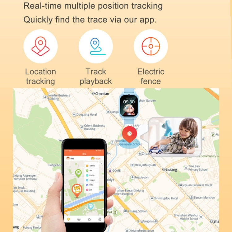 K26H 4G Kids Phone Watch With 1.83-inch Touch Screen Front Camera SOS GPS Location(Blue) by bashfashion
