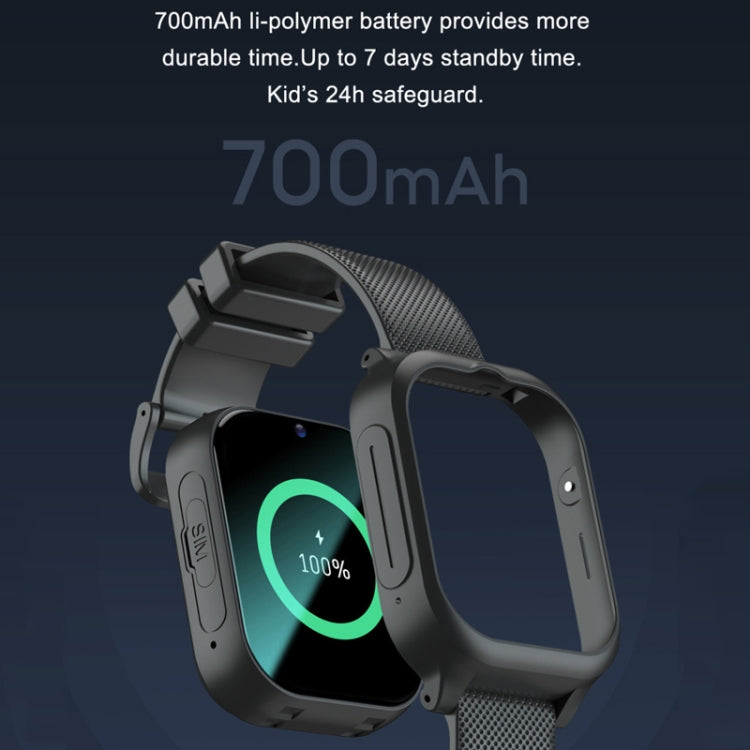 K26H 4G Kids Phone Watch With 1.83-inch Touch Screen Front Camera SOS GPS Location(Blue) by bashfashion