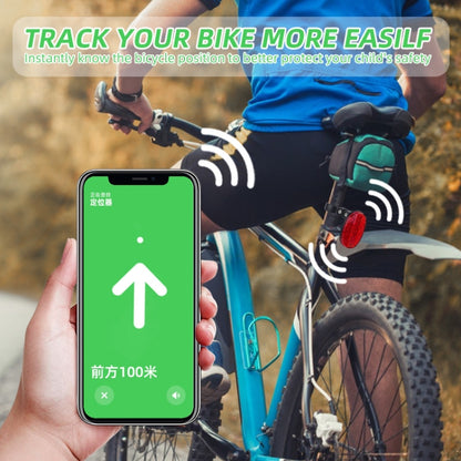 For AirTag Tracker Bicycle Anti-theft Taillight Road Bike Seat Tube Reflective Hidden Mount by bashfashion