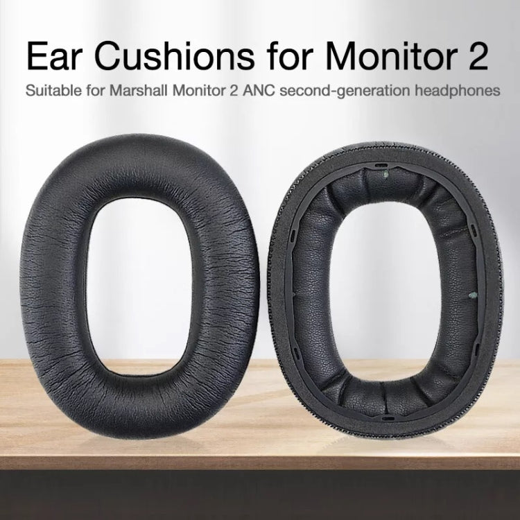 For Marshall Monitor 2 1pair Soft Leather Headset Sponge Protective Cover Earmuffs by bashfashion