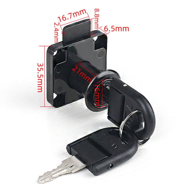 Drawer Lock Furniture Closet Door Office Filing Cabinet Lock, Model: 136-22(Black Folding Key) by bashfashion