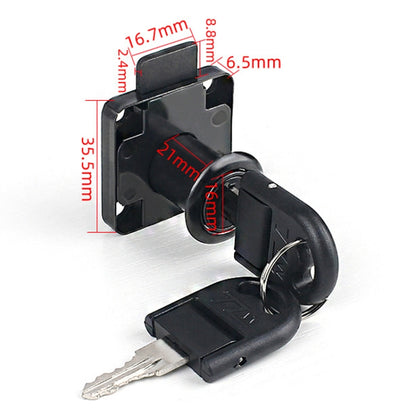 Drawer Lock Furniture Closet Door Office Filing Cabinet Lock, Model: 136-22(Black Folding Key) by bashfashion