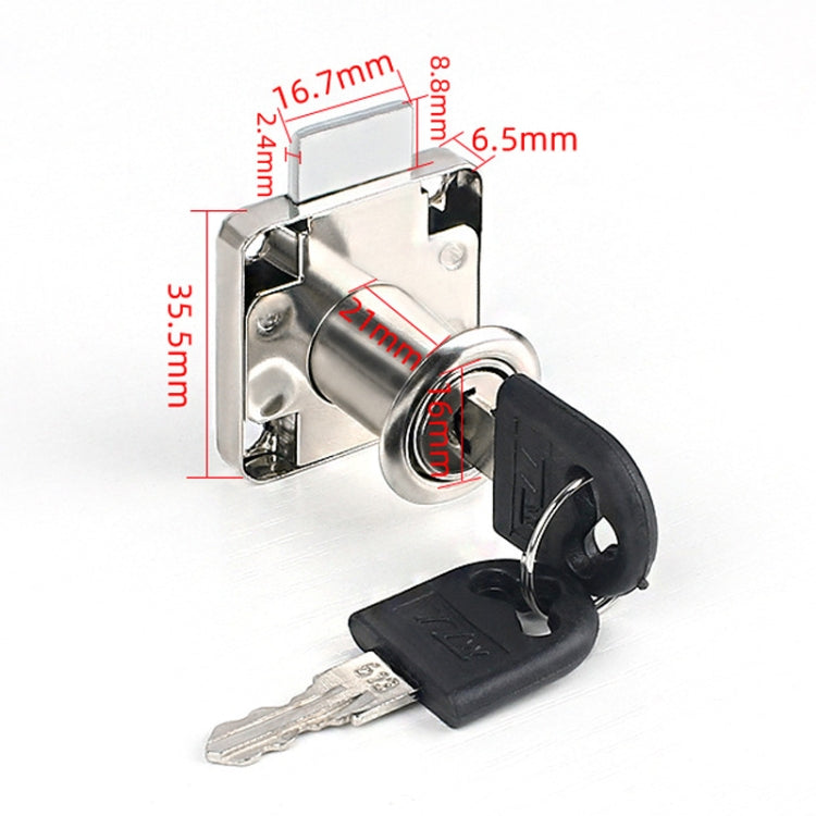 Drawer Lock Furniture Closet Door Office Filing Cabinet Lock, Model: 136-22(Silver) by bashfashion