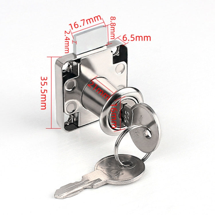 Drawer Lock Furniture Closet Door Office Filing Cabinet Lock, Model: 136-22(Silver Iron Key) by bashfashion