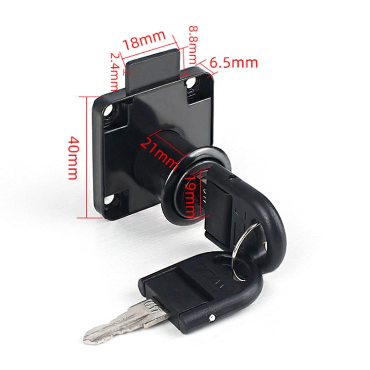 Drawer Lock Furniture Closet Door Office Filing Cabinet Lock, Model: 138-22(Black Folding Key) by bashfashion