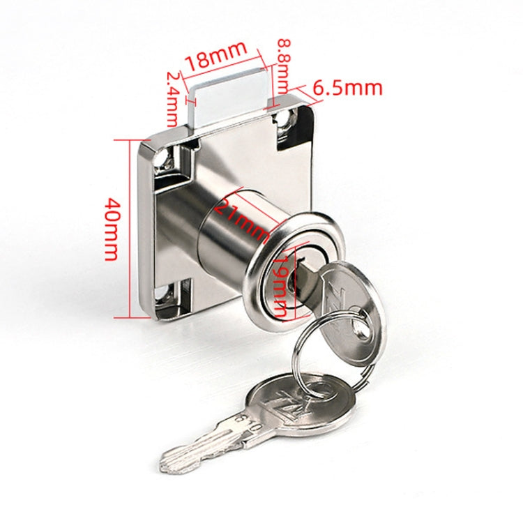 Drawer Lock Furniture Closet Door Office Filing Cabinet Lock, Model: 138-22(Silver Iron Key) by bashfashion