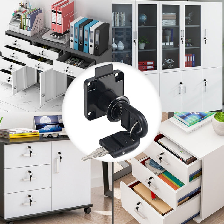 Drawer Lock Furniture Closet Door Office Filing Cabinet Lock, Model: 138-22(Black Folding Key) by bashfashion