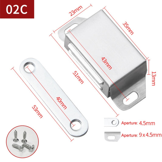 02C Stainless Steel Magnetic Door Catch Kitchen Cabinet Catches Magnet Latches For Door by bashfashion