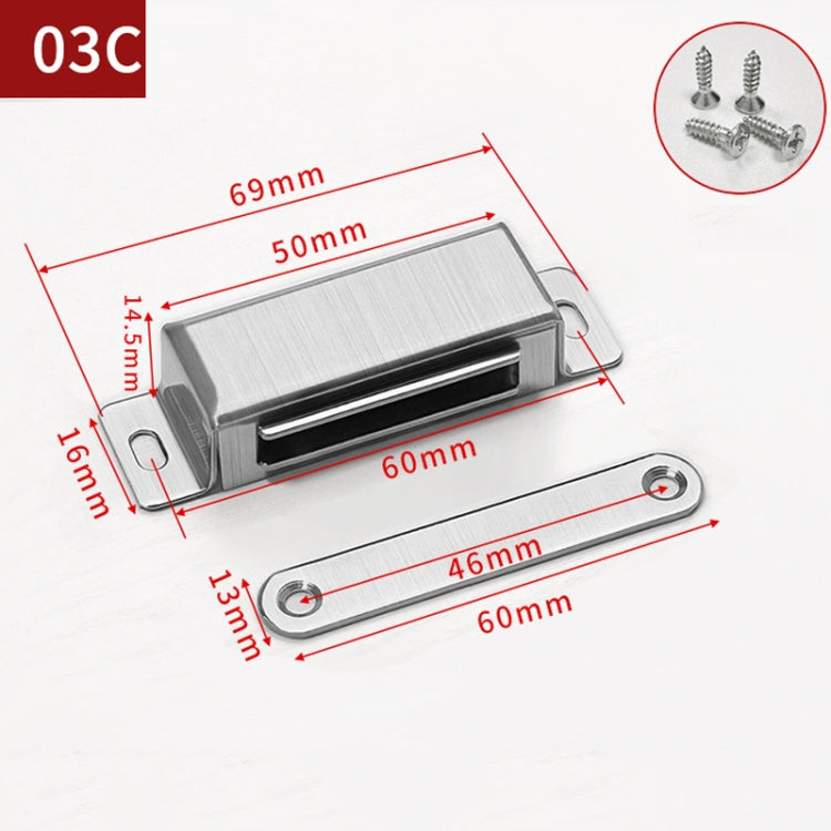 03C Stainless Steel Magnetic Door Catch Kitchen Cabinet Catches Magnet Latches For Door by bashfashion