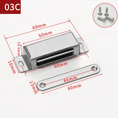 03C Stainless Steel Magnetic Door Catch Kitchen Cabinet Catches Magnet Latches For Door by bashfashion