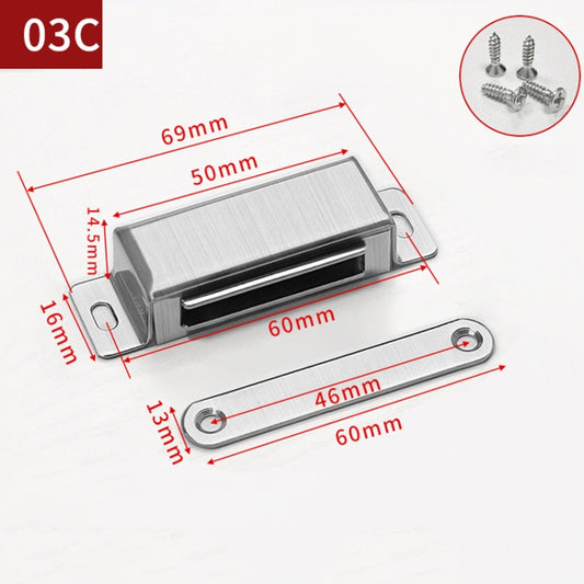 03C Stainless Steel Magnetic Door Catch Kitchen Cabinet Catches Magnet Latches For Door by bashfashion