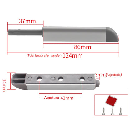 Cabinet Door Magnetic Self-rebounder Drawer Invisible Press Spring Door Opener(Black) by bashfashion