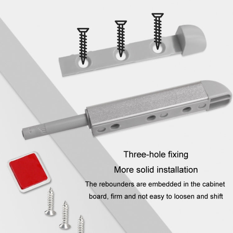 Cabinet Door Magnetic Self-rebounder Drawer Invisible Press Spring Door Opener(Silver) by bashfashion