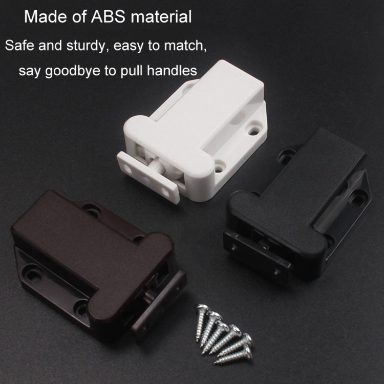 Bouncing Press Type Cabinet Door Catches Self Lock Hidden Drawer Cupboard Door Closer(Brown) by bashfashion