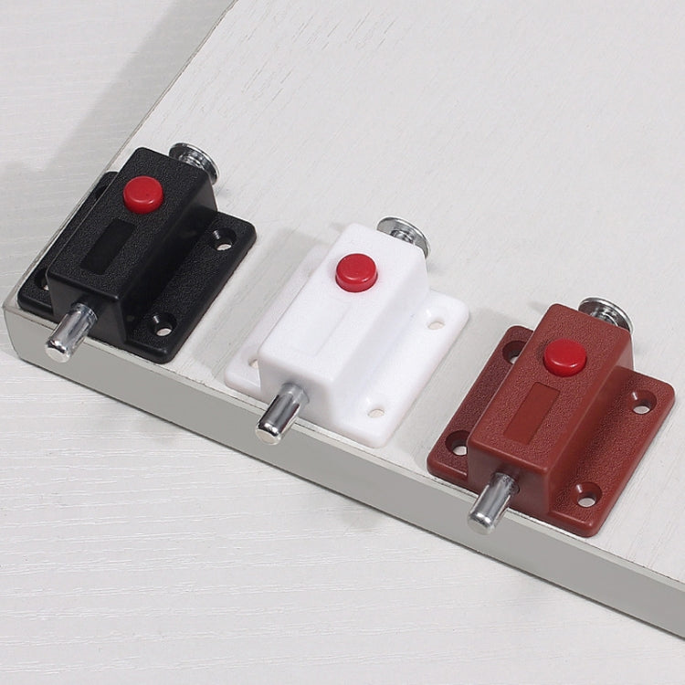 2pcs Plastic Cabinet Door Spring Latch Window Door Bolts Safety Latch Lock, Style: With Lid White by bashfashion