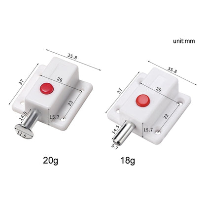 2pcs Plastic Cabinet Door Spring Latch Window Door Bolts Safety Latch Lock, Style: With Lid Black by bashfashion