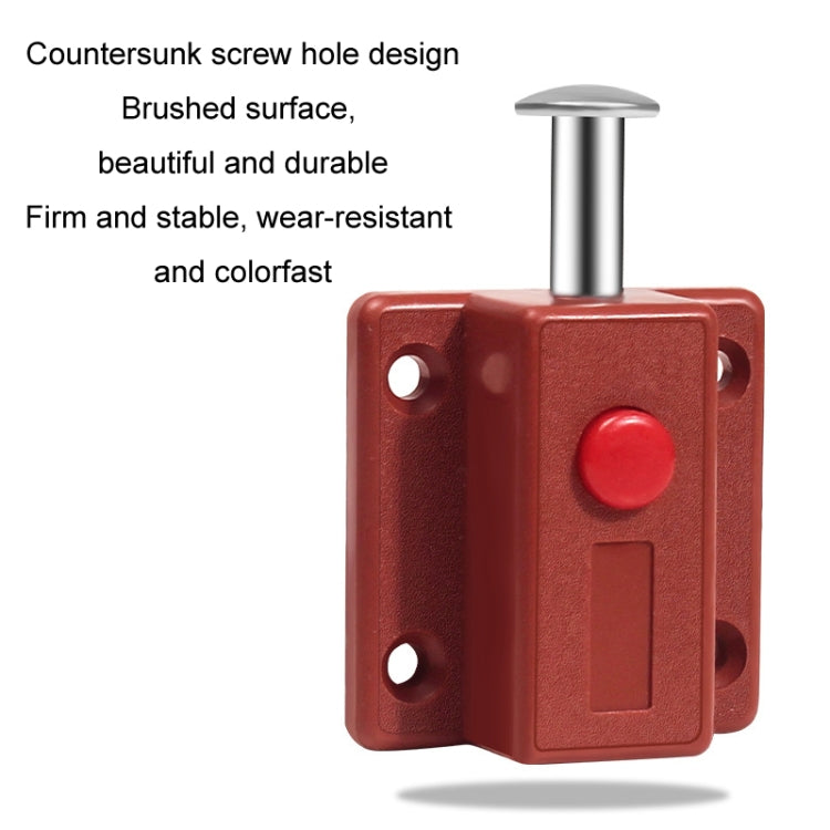 2pcs Plastic Cabinet Door Spring Latch Window Door Bolts Safety Latch Lock, Style: With Lid Brown by bashfashion