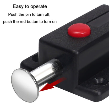 2pcs Plastic Cabinet Door Spring Latch Window Door Bolts Safety Latch Lock, Style: Without Lid Black by bashfashion